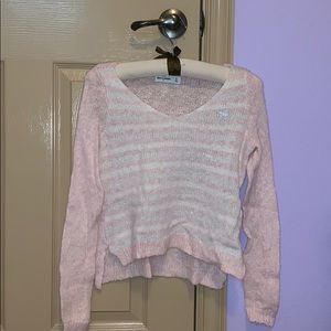Pink and white kids sweater